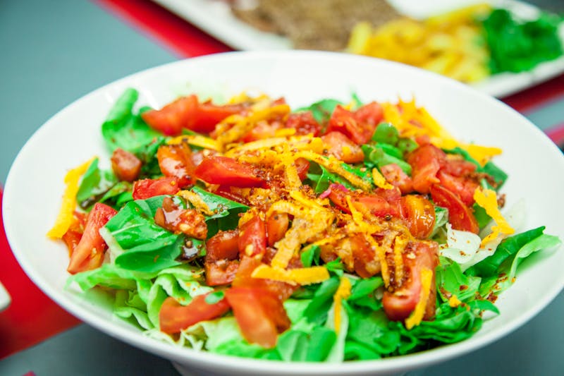 Build your own custom salad with fresh toppings